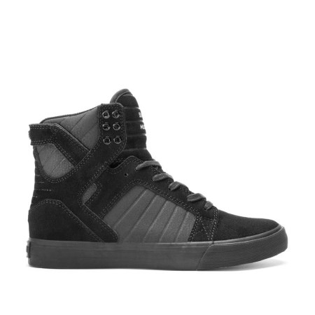 Supra Skytop Womens High Tops Shoes Black UK 03WHR